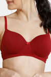Zivame Padded Non Wired 3/4th Coverage T-Shirt Bra - Sundried Tomato — thumbnail 4